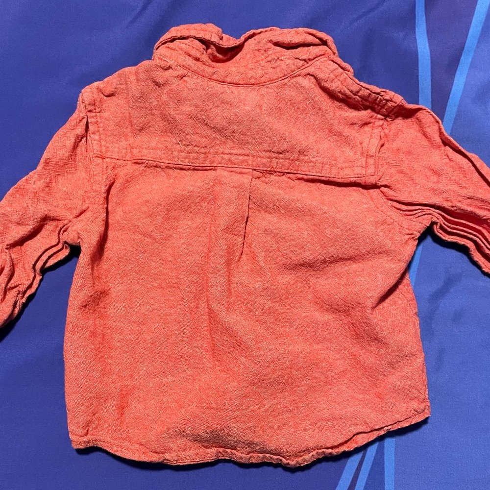 ๐ฅ6/$10๐ฅ First Impressions Baby Boy Button--Down Shirt, 6-9 Months, Red - Picture 3 of 4